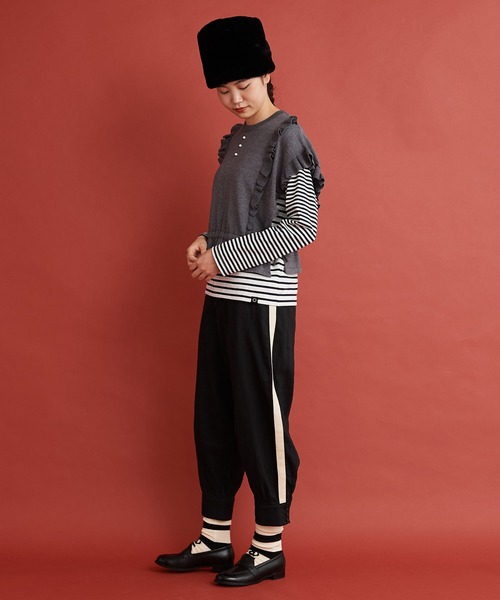 Malle（マル）の「Malle コットンカシミヤ　フリルベスト（ベスト・レディース・グレー/ピンク/アイボリー・FREE）」の15枚目の写真