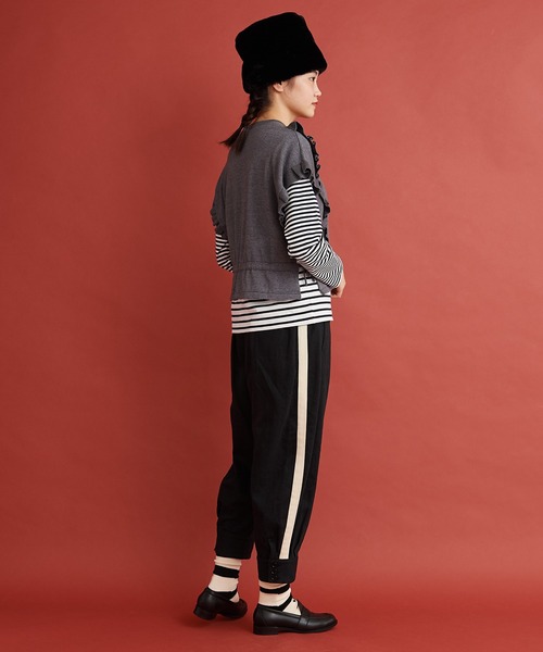 Malle（マル）の「Malle コットンカシミヤ　フリルベスト（ベスト・レディース・グレー/ピンク/アイボリー・FREE）」の18枚目の写真