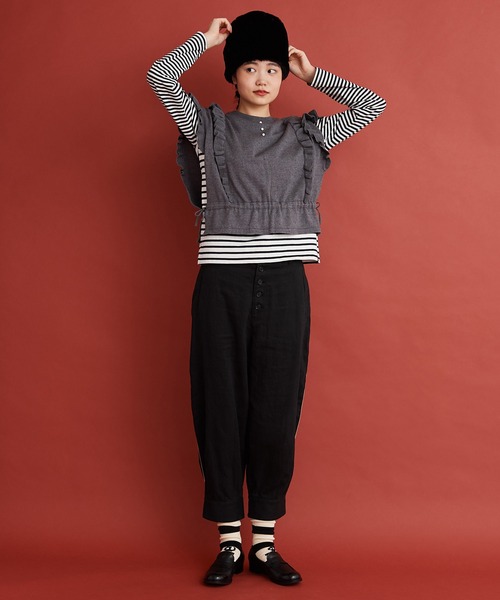 Malle（マル）の「Malle コットンカシミヤ　フリルベスト（ベスト・レディース・グレー/ピンク/アイボリー・FREE）」の20枚目の写真