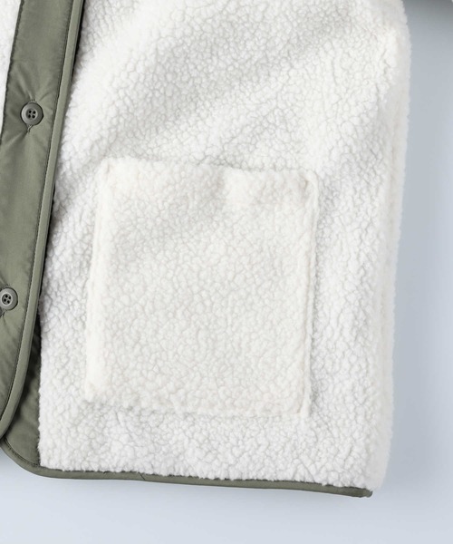 HONEYSUCKLE ROSE（ハニーサックルローズ）の「【HONEYSUCKLE ROSE】リバーシブルボアコート（ダウンジャケット/コート・レディース・ブラック/オフホワイト・L/M）」の7枚目の写真