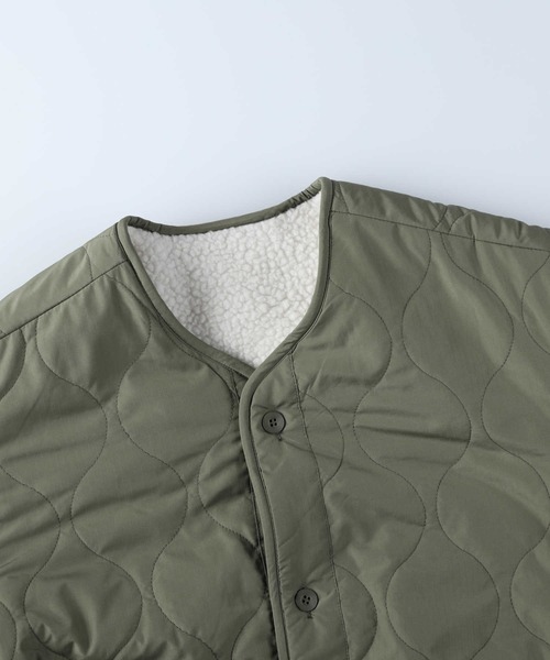 HONEYSUCKLE ROSE（ハニーサックルローズ）の「【HONEYSUCKLE ROSE】リバーシブルボアコート（ダウンジャケット/コート・レディース・ブラック/オフホワイト・L/M）」の11枚目の写真