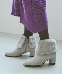 JELLY BEANS | 3WAYファーパールベルトショートブーツ<ふわさら>(204-62861)JELLY BEANS(ジェリービーンズ)(ブーツ)