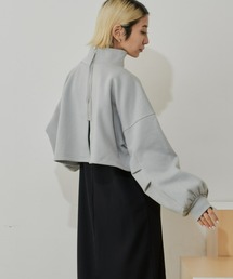 Auntie Rosa Holiday | 2WAY裏毛ショートブルゾン / ハイネックトップス(スウェット)