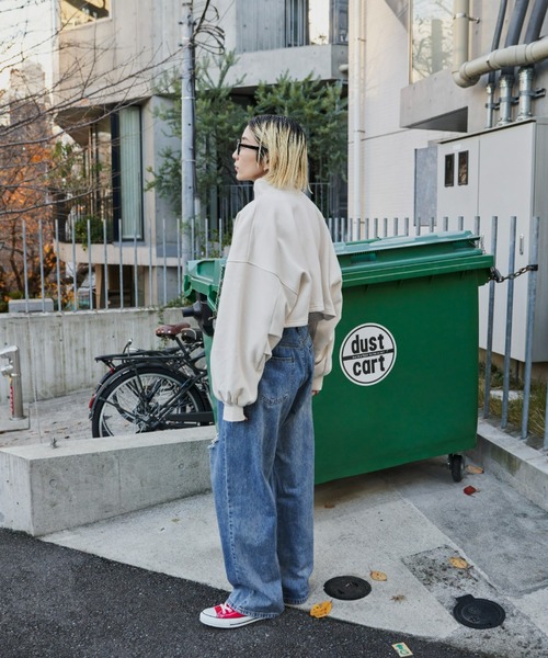 Auntie Rosa Holiday（アンティローザホリデー）の「2WAY裏毛ショートブルゾン / ハイネックトップス（スウェット・レディース・ブラック/グレー/ナチュラル・FREE）」の10枚目の写真