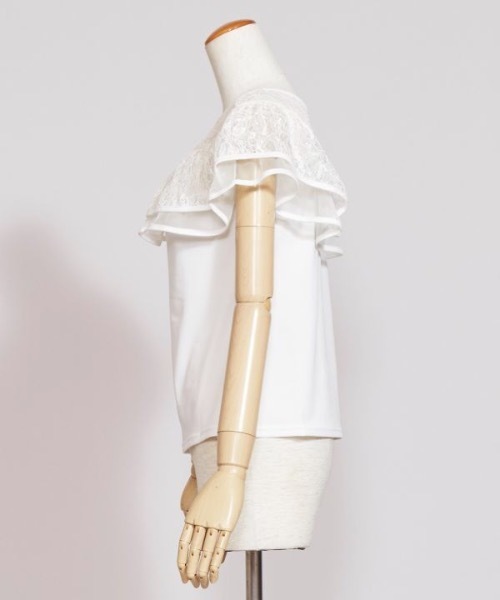 Maunaloa(マウナロア)の「【Maunaloa】レースフリルトップス(その他トップス・レディース・ホワイト/ブラック・L/M)」の5枚目の写真