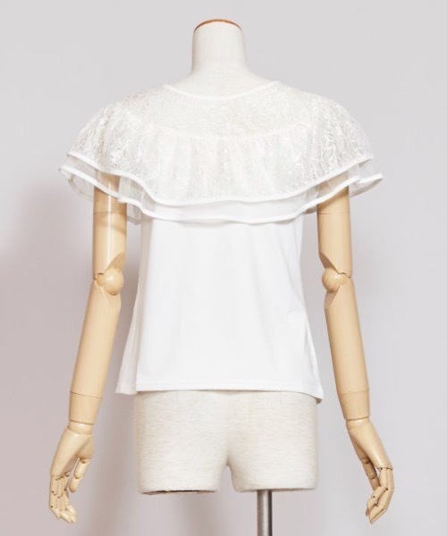 Maunaloa(マウナロア)の「【Maunaloa】レースフリルトップス(その他トップス・レディース・ホワイト/ブラック・L/M)」の12枚目の写真