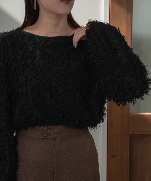 I_am（アイアム）の「back ribbon shaggy blouse（シャツ/ブラウス・レディース・ブラック・FREE）」の3枚目の写真