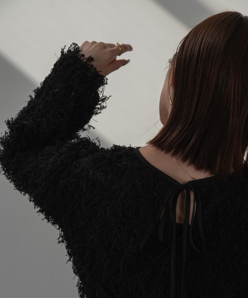I_am（アイアム）の「back ribbon shaggy blouse（シャツ/ブラウス・レディース・ブラック・FREE）」の12枚目の写真