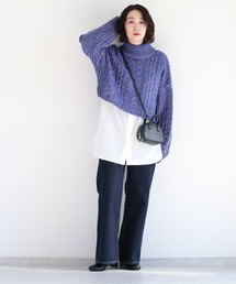 cepo | ミックスカラー ケーブルハイネックニット　＜WEB先行予約＞(ニット/セーター)