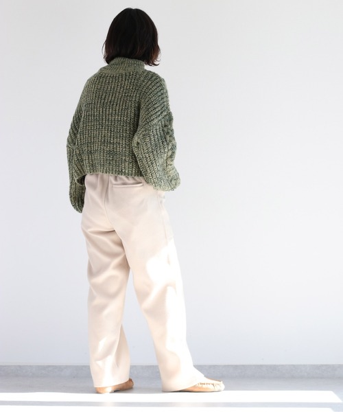 cepo（セポ）の「ミックスカラー ケーブルハイネックニット（ニット/セーター・レディース・ブルー/グリーン/チャコール・FREE）」の17枚目の写真