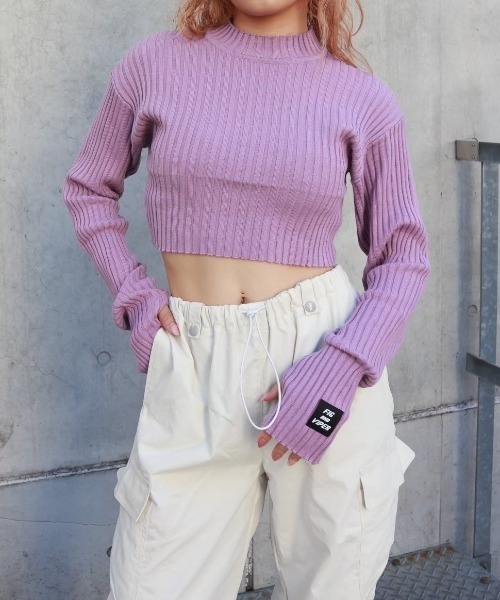 FIG&VIPER（フィグアンドバイパー）の「クロップドリブニットTOP