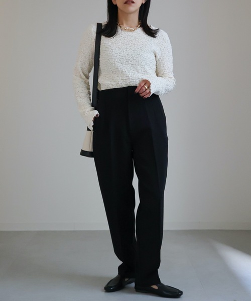 RAG & BONE ★ テーパード パンツ タック入 / ブラック セール】【7サイズ/8色展開】楽ちんなのにきれい魅せ！美脚