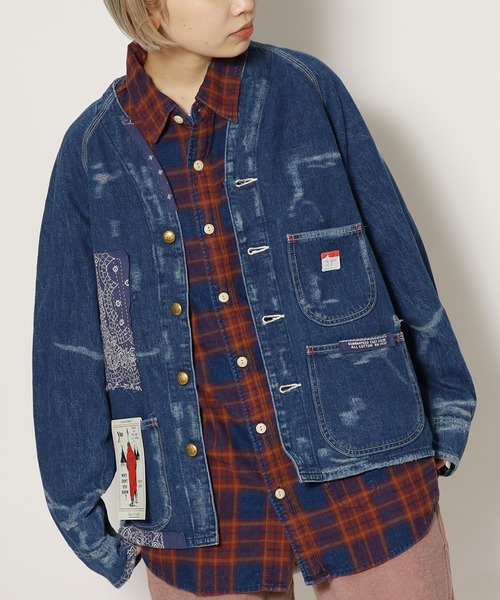 CAL O LINE（キャルオーライン）の「CAL O LINE/キャルオーライン BANDANA ENGINEERS JACKET エンジニアジャケット（デニムジャケット・メンズ・ブルー・M/L/XL）」の15枚目の写真