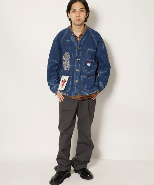 CAL O LINE（キャルオーライン）の「CAL O LINE/キャルオーライン BANDANA ENGINEERS JACKET エンジニアジャケット（デニムジャケット・メンズ・ブルー・M/L/XL）」の19枚目の写真