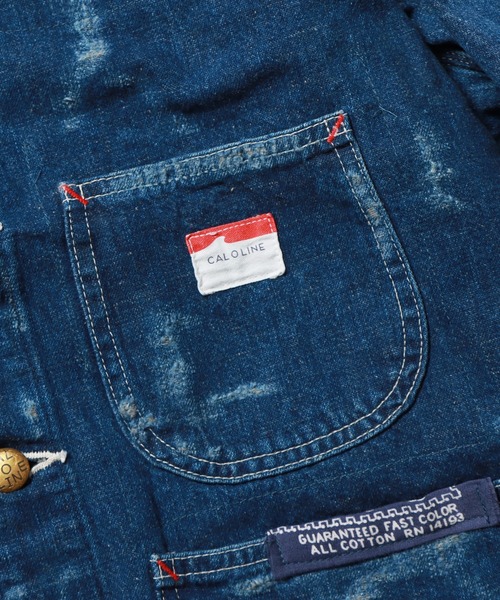 CAL O LINE（キャルオーライン）の「CAL O LINE/キャルオーライン BANDANA ENGINEERS JACKET エンジニアジャケット（デニムジャケット・メンズ・ブルー・M/L/XL）」の6枚目の写真