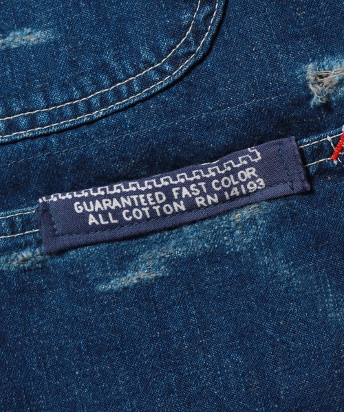 CAL O LINE（キャルオーライン）の「CAL O LINE/キャルオーライン BANDANA ENGINEERS JACKET エンジニアジャケット（デニムジャケット・メンズ・ブルー・M/L/XL）」の9枚目の写真