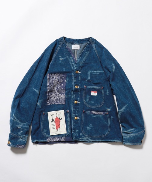 CAL O LINE（キャルオーライン）の「CAL O LINE/キャルオーライン BANDANA ENGINEERS JACKET エンジニアジャケット（デニムジャケット・メンズ・ブルー・M/L/XL）」の13枚目の写真