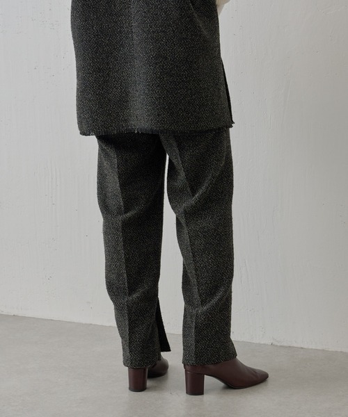 BEARDSLEY(ビアズリー)の「ツイードパンツ:卒業・入学式にも 両内側にスリット・セットアップアイテム有(その他パンツ・レディース・ブラック・FREE)」の13枚目の写真