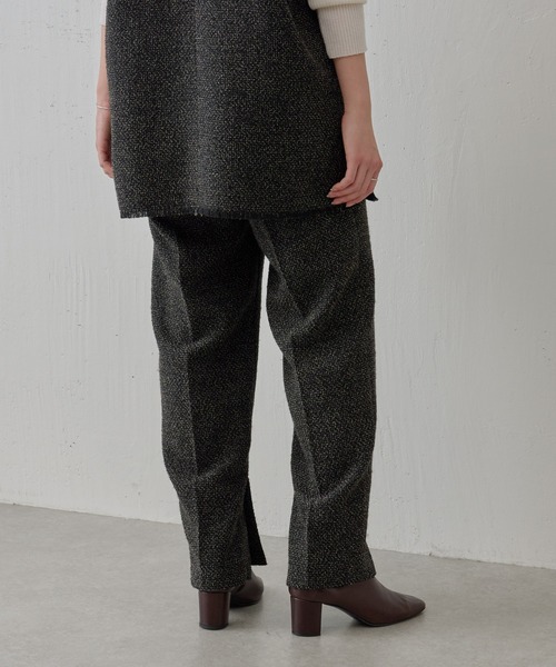 BEARDSLEY(ビアズリー)の「ツイードパンツ:卒業・入学式にも 両内側にスリット・セットアップアイテム有(その他パンツ・レディース・ブラック・FREE)」の14枚目の写真