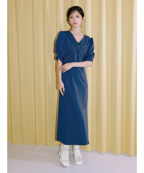 LILY BROWN（リリーブラウン）の「【限定サイズあり】クロスデザインワンピース（ワンピース・レディース・チェック/ブラック/グリーン・0/1/00）」の12枚目の写真