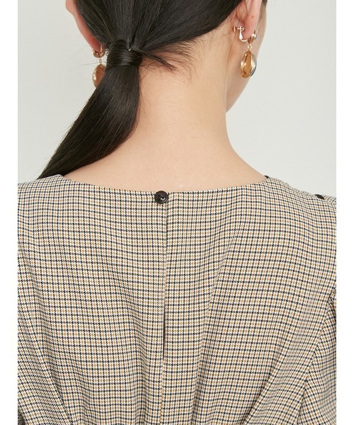 LILY BROWN（リリーブラウン）の「【限定サイズあり】クロスデザインワンピース（ワンピース・レディース・チェック/ブラック/グリーン・0/1/00）」の5枚目の写真