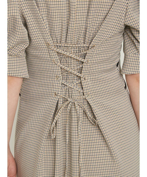 LILY BROWN（リリーブラウン）の「【限定サイズあり】クロスデザインワンピース（ワンピース・レディース・チェック/ブラック/グリーン・0/1/00）」の11枚目の写真