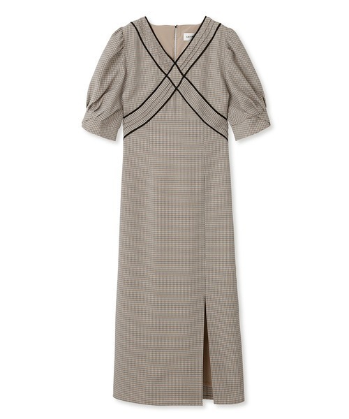 LILY BROWN（リリーブラウン）の「【限定サイズあり】クロスデザインワンピース（ワンピース・レディース・チェック/ブラック/グリーン・0/1/00）」の16枚目の写真