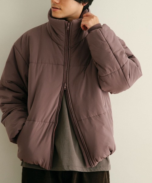 ITEMS URBANRESEARCH（アイテムズ アーバンリサーチ）の「スタンドカラー 中綿ブルゾン（ダウンジャケット/コート・メンズ・レッド系その他/チャコールグレー/ブラック・MEDIUM/LARGE）」の18枚目の写真