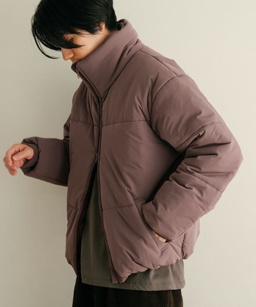 ITEMS URBANRESEARCH（アイテムズ アーバンリサーチ）の「スタンドカラー 中綿ブルゾン（ダウンジャケット/コート・メンズ・レッド系その他/チャコールグレー/ブラック・MEDIUM/LARGE）」の19枚目の写真