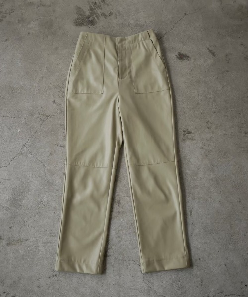 TRUNC（トランクエイティーエイト）の「Eco leather Slim Pants（その他パンツ・レディース・ブラック/ライトグリーン・FREE）」の12枚目の写真