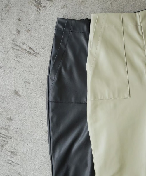 TRUNC（トランクエイティーエイト）の「Eco leather Slim Pants（その他パンツ・レディース・ブラック/ライトグリーン・FREE）」の16枚目の写真