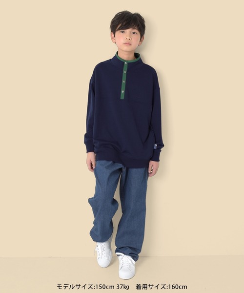 GLAZOS（グラソス）の「【Penfield】ミニ裏毛・ハイネックアノラック刺繍スウェット（スウェット・キッズ・オートミール/ネイビー/グリーン・160cm/170cm/150cm/140cm）」の5枚目の写真