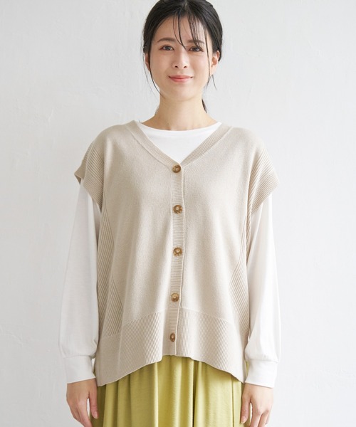 ikka(イッカ)の「【2点セット】3WAYニットベストアンサンブル(アンサンブル・レディース・ミント/ベージュ/ブラック/ネイビー/スカイブルー・M/L/S)」の19枚目の写真