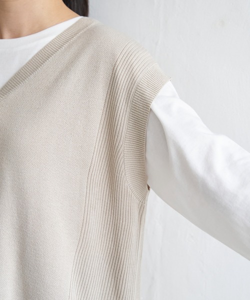 ikka(イッカ)の「【2点セット】3WAYニットベストアンサンブル(アンサンブル・レディース・ミント/ベージュ/ブラック/ネイビー/スカイブルー・M/L/S)」の20枚目の写真