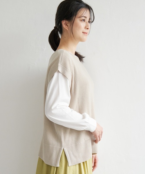 ikka(イッカ)の「【2点セット】3WAYニットベストアンサンブル(アンサンブル・レディース・ミント/ベージュ/ブラック/ネイビー/スカイブルー・M/L/S)」の17枚目の写真