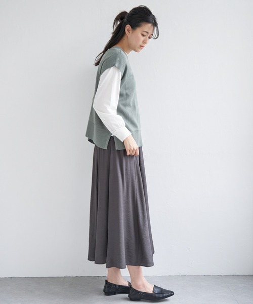 ikka(イッカ)の「【2点セット】3WAYニットベストアンサンブル(アンサンブル・レディース・ミント/ベージュ/ブラック/ネイビー/スカイブルー・M/L/S)」の15枚目の写真