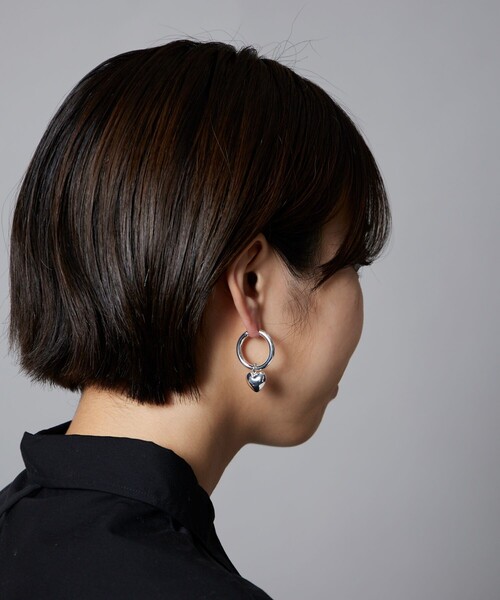 Firsthand（ファーストハンド）の「Firsthand/ファーストハンド 2wayハートフープピアス（ピアス（両耳用）・レディース・ゴールド/シルバー・ONE SIZE）」の3枚目の写真