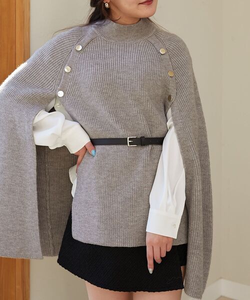 MAJESTIC LEGON（マジェスティックレゴン）の「ツイードラップショートパンツ（その他パンツ・レディース・ブラック/アイボリー・MEDIUM）」の14枚目の写真