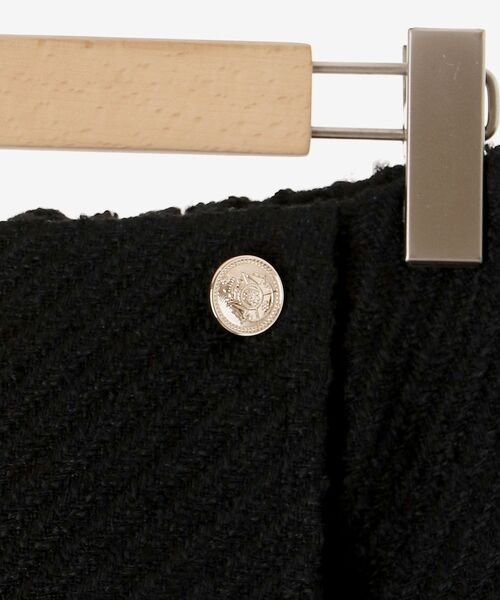 MAJESTIC LEGON（マジェスティックレゴン）の「ツイードラップショートパンツ（その他パンツ・レディース・ブラック/アイボリー・MEDIUM）」の5枚目の写真