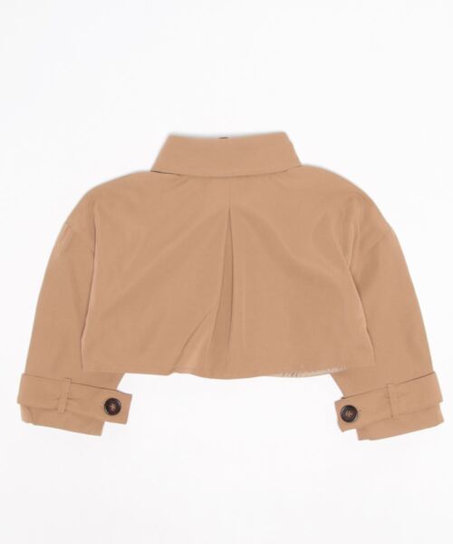 petit main（プティマイン）の「【リンク】ショートトレンチコート(キッズ)（ダウンジャケット/コート・キッズ・ベージュ・S/M/L）」の2枚目の写真