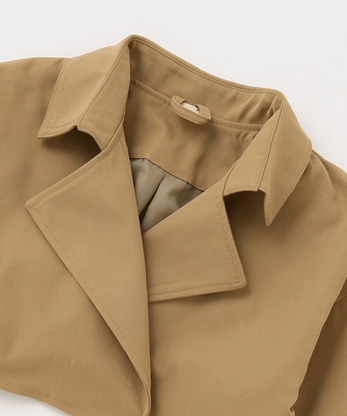 petit main（プティマイン）の「【リンク】ショートトレンチコート(キッズ)（ダウンジャケット/コート・キッズ・ベージュ・S/M/L）」の5枚目の写真