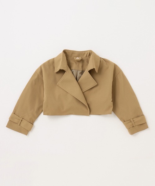 petit main（プティマイン）の「【リンク】ショートトレンチコート(キッズ)（ダウンジャケット/コート・キッズ・ベージュ・S/M/L）」の13枚目の写真