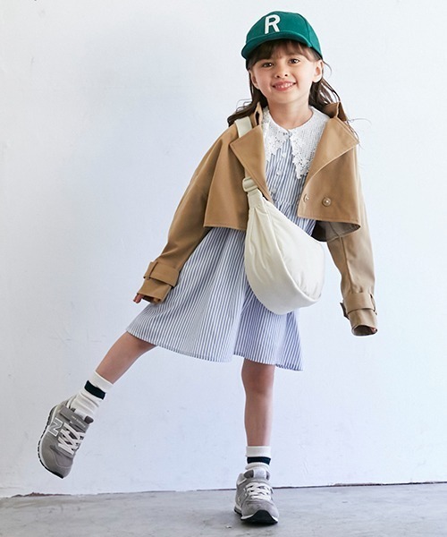 petit main（プティマイン）の「【リンク】ショートトレンチコート(キッズ)（ダウンジャケット/コート・キッズ・ベージュ・S/M/L）」の11枚目の写真