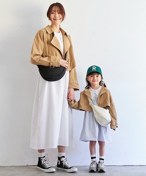 petit main（プティマイン）の「【リンク】ショートトレンチコート(キッズ)（ダウンジャケット/コート・キッズ・ベージュ・S/M/L）」の12枚目の写真