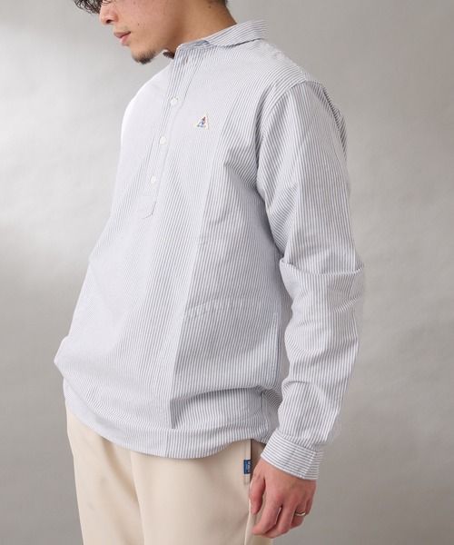 GEVACO(ゲバコ)の「【GEVACO / ゲバコ】オックスオーバーショールカラー長袖シャツ(シャツ/ブラウス・メンズ・ブルー/ブラック/ホワイト/ピンク/ブラック系その他・M/L)」の6枚目の写真