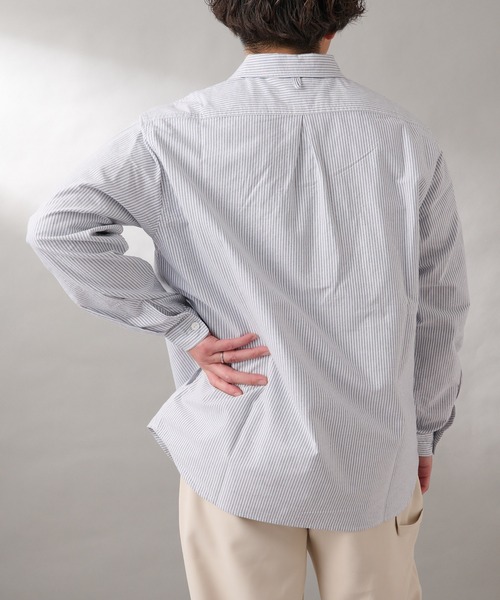 GEVACO(ゲバコ)の「【GEVACO / ゲバコ】オックスオーバーショールカラー長袖シャツ(シャツ/ブラウス・メンズ・ブルー/ブラック/ホワイト/ピンク/ブラック系その他・M/L)」の7枚目の写真