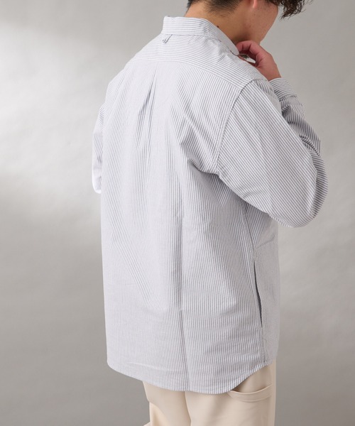 GEVACO(ゲバコ)の「【GEVACO / ゲバコ】オックスオーバーショールカラー長袖シャツ(シャツ/ブラウス・メンズ・ブルー/ブラック/ホワイト/ピンク/ブラック系その他・M/L)」の8枚目の写真