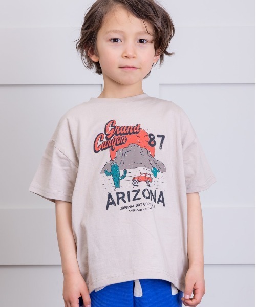 Life Support Products(ライフサポートプロダクツ)の「半袖プリントTシャツ(80~150cm)(Tシャツ/カットソー・キッズ・チャコール/ホワイト/ネイビー/パープル/ライム/オフホワイト/グリーン/ライトブルー/ベージュ/レッド・80/90/95/100/110/120/130/140/150)」の5枚目の写真