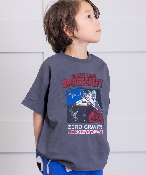 Life Support Products(ライフサポートプロダクツ)の「半袖プリントTシャツ(80~150cm)(Tシャツ/カットソー・キッズ・チャコール/ホワイト/ネイビー/パープル/ライム/オフホワイト/グリーン/ライトブルー/ベージュ/レッド・80/90/95/100/110/120/130/140/150)」の4枚目の写真