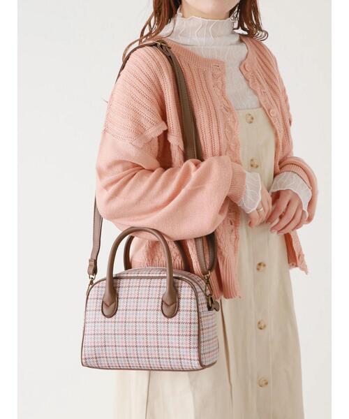 ehka sopo(エヘカソポ)の「チェックボストンショルダーバッグ(ショルダーバッグ・レディース・ベージュ/モカ/ダークブラウン/ブラウン・フリ-)」の15枚目の写真